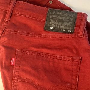 Levi’s 511 slim fit jeans 34x32  Fall Rust color